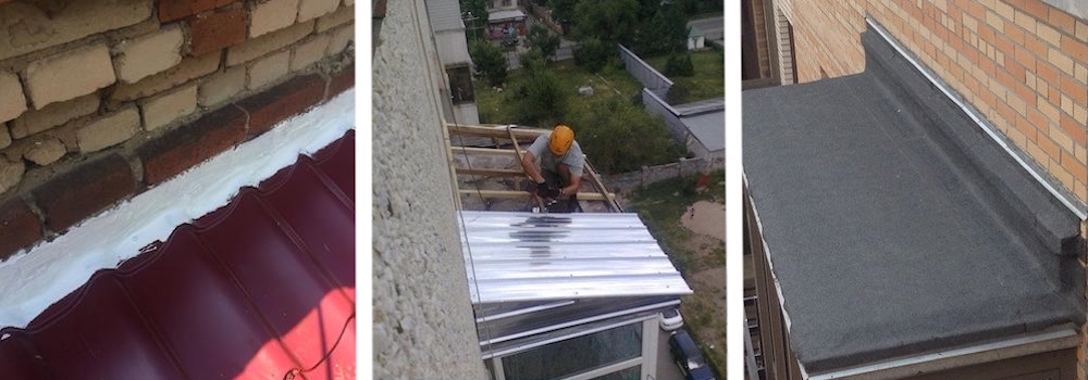 Герметизация крыш балконов